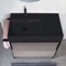 Modern Console Vanity with Grey Oak Cabinet, 35